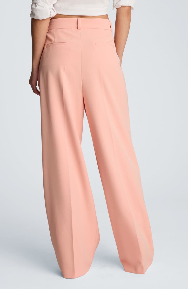 Kenneth Cole Double Pleat Wide Leg Pants, Alternate, color, Soft Peach