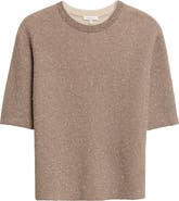 Lafayette 148 New York Metallic Textured Double Knit Sweater