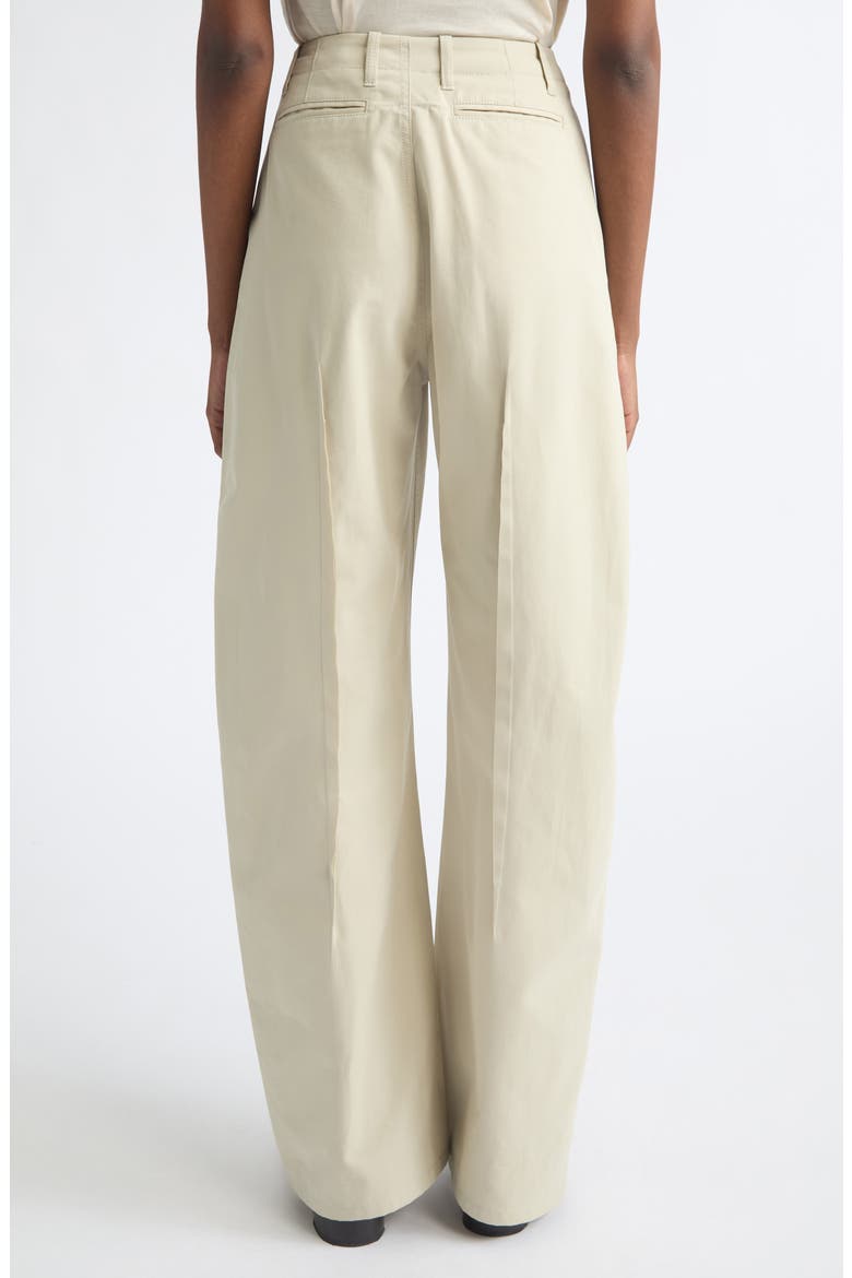 Wide Leg Cotton Twill Pants, Alternate, color, ECRU