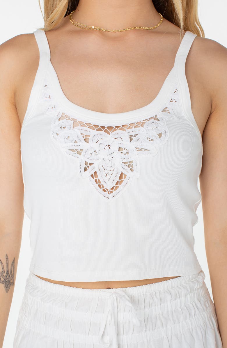 Roxy Wanderlust Crop Tank, Alternate, color, Snow White Solid