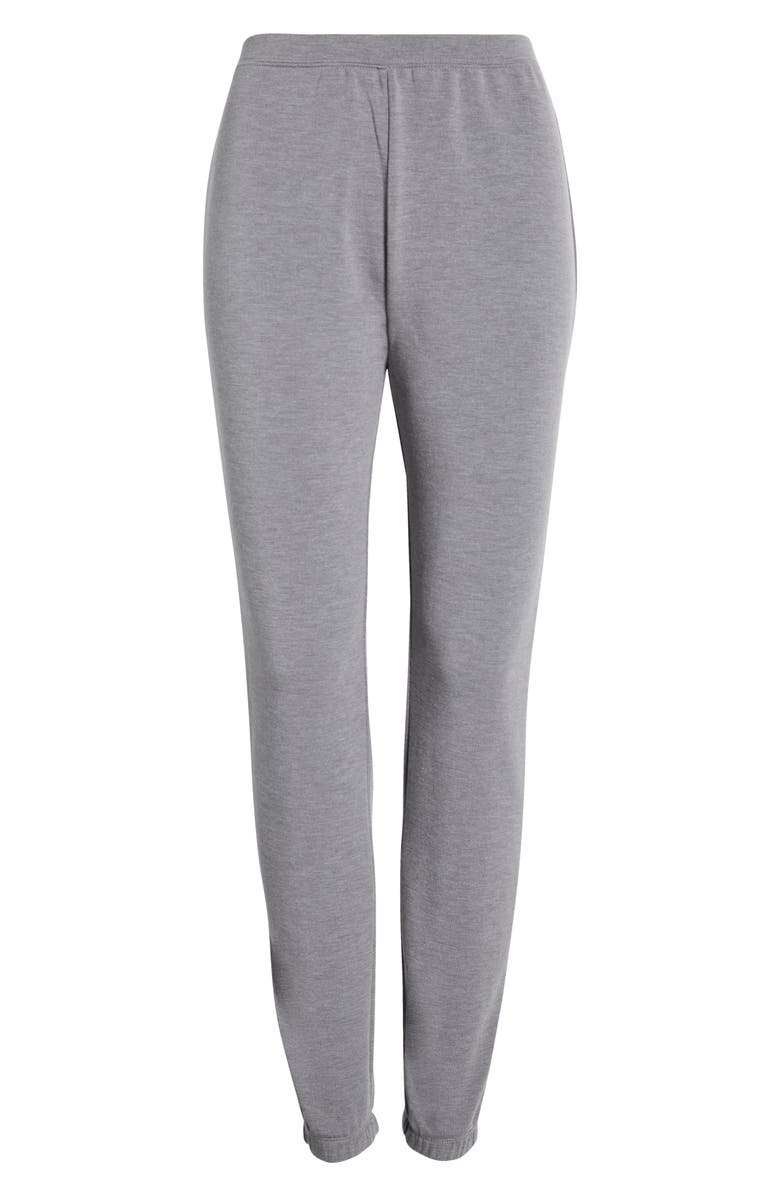 MPG Slim Fit Cozy Recycled Polyester Blend Fleece Joggers, Alternate, color, Heather Steel Grey
