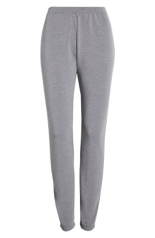 Mpg Slim Fit Cozy Recycled Polyester Blend Fleece Joggers In Gray