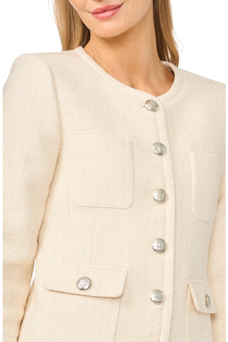 Collarless Jacket, Alternate, color, NEW IVORY