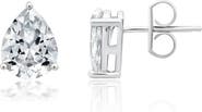 Crislu Pear Cut Cubic Zirconia Stud Earrings