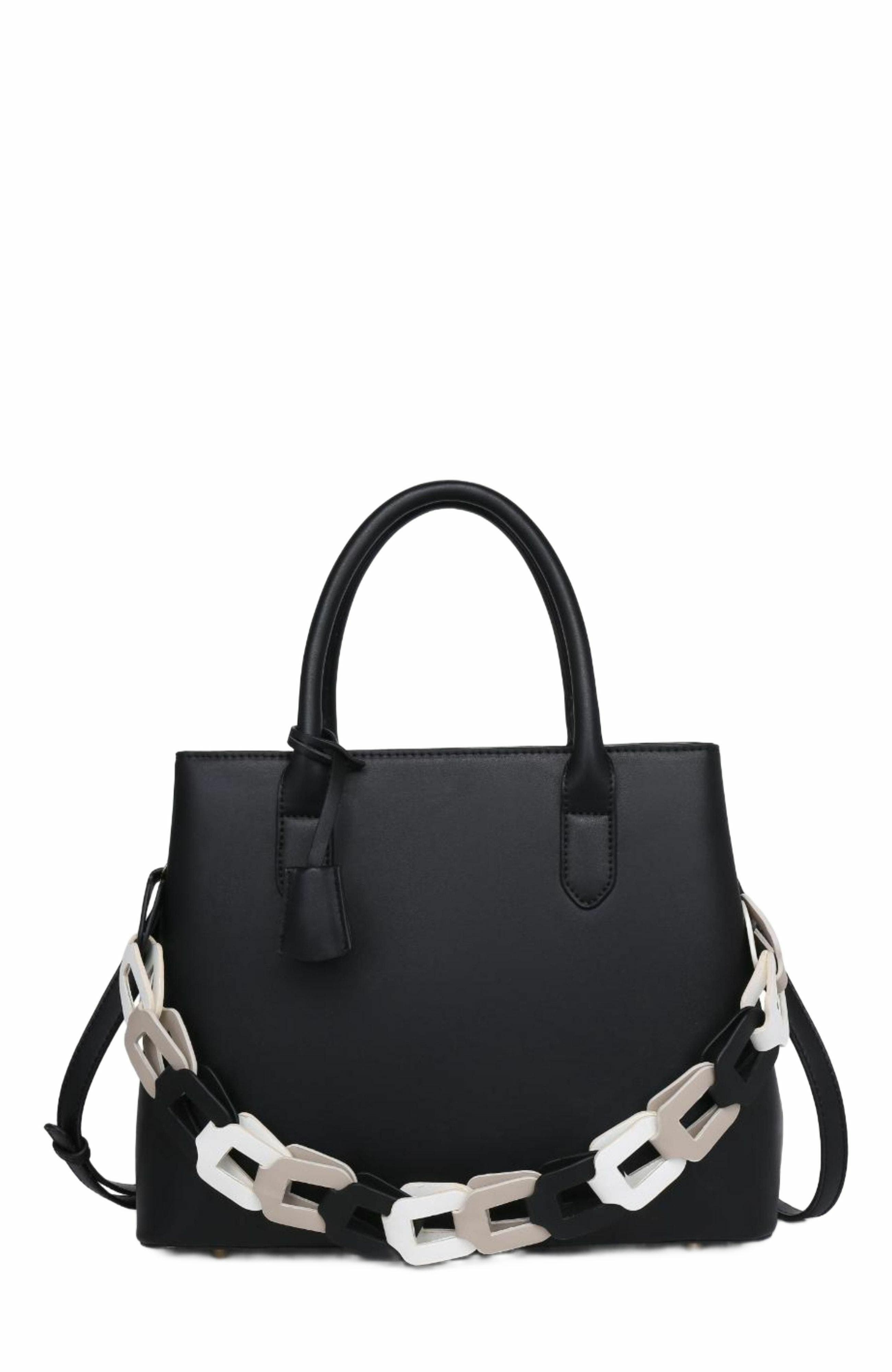 MODA LUXE Regalina Satchel, Main, color, Black