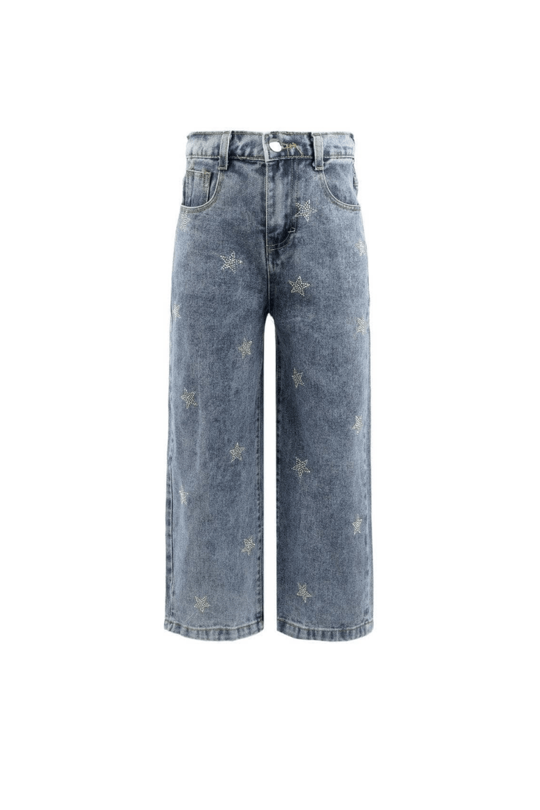 Crystal Stars Jeans, Main, color, Blue