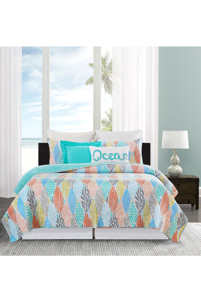 Surfside Sound Bedding Quilt Set, Alternate, color, Blue