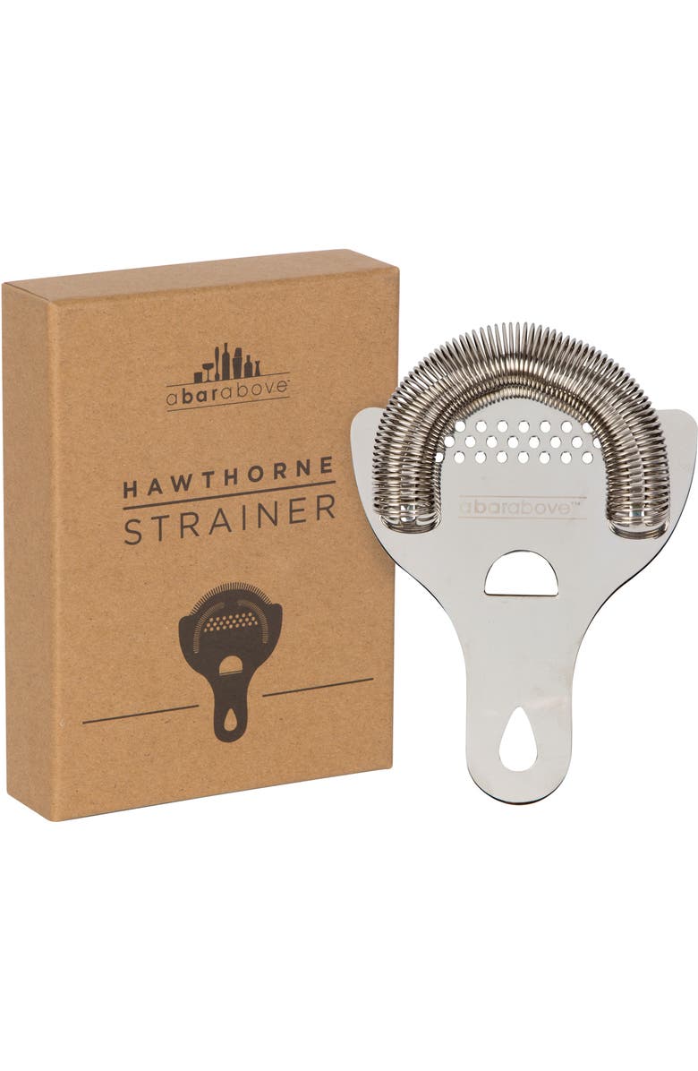 A Bar Above Hawthorne Cocktail Strainer, Main, color, Stainless Steel