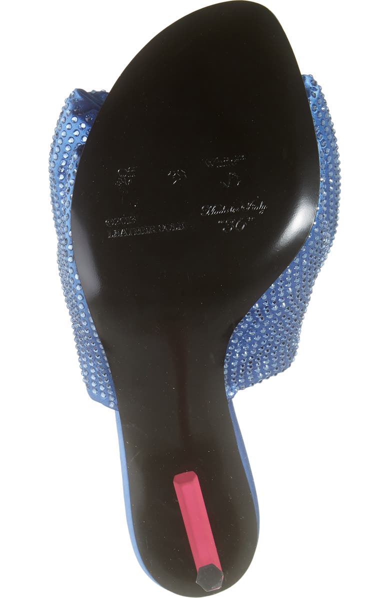 Off-White Allen Heel Crystal Embellished Bow Top Sandal, Alternate, color,