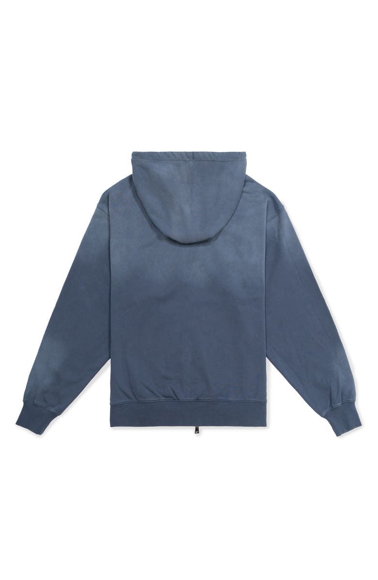 PAPER PLANES Arched Logo Zip Hoodie, Alternate, color, Steel Blue