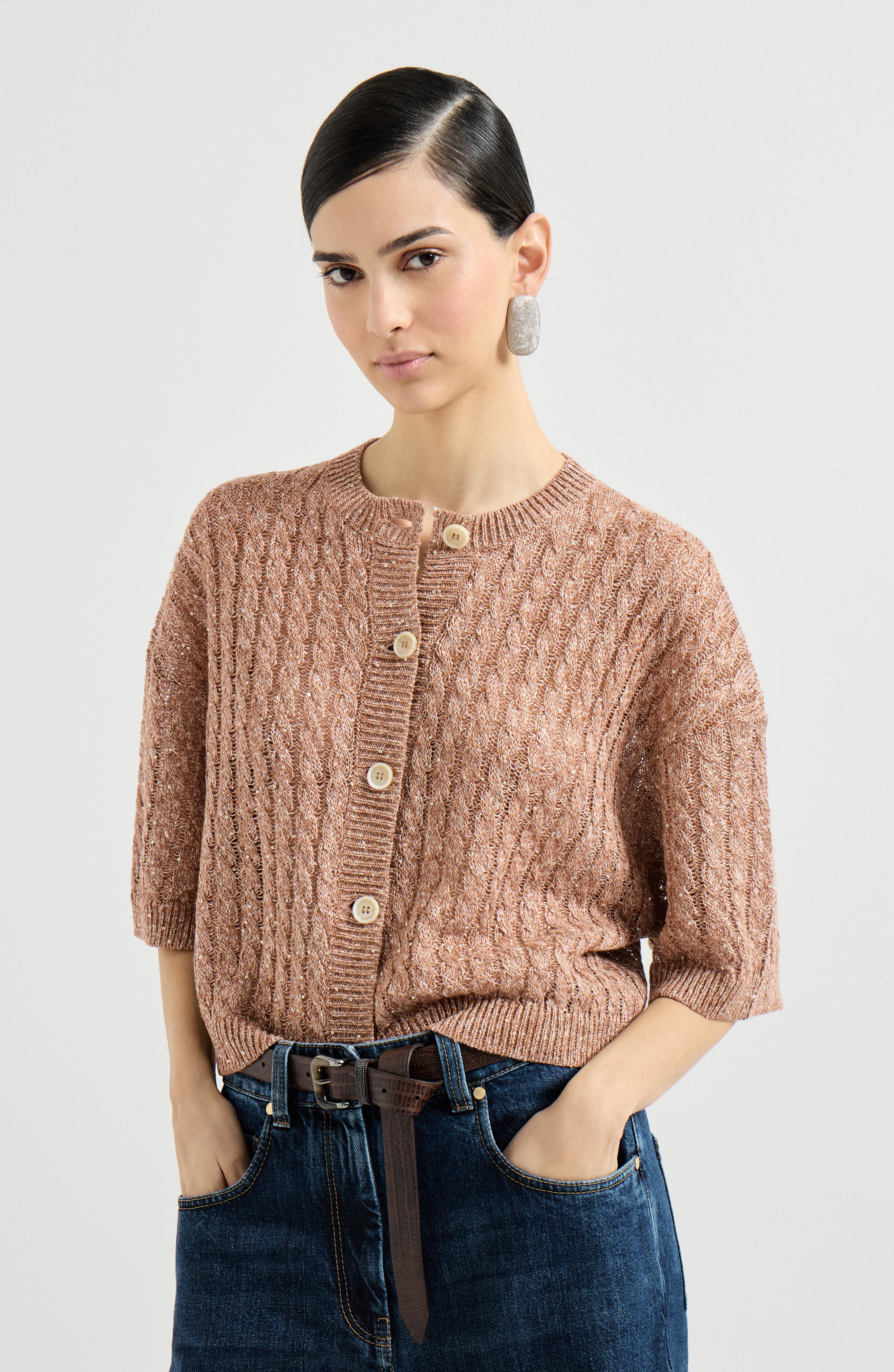 Dazzling cable cardigan - image 3