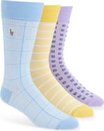 Polo Ralph Lauren Assorted 3-Pack Geometric & Stripe Dress Socks
