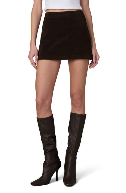 Faux Suede Miniskirt