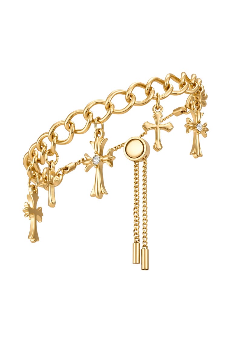 Slider Bracelet, Main, color, Gold