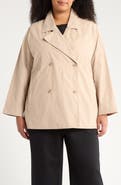 Eileen Fisher Organic Cotton Blend Crop Trench Coat
