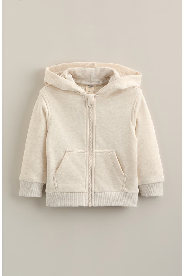 Zip Hoodie, Main, color, BEIGE OATMEAL LIGHT HEATHER