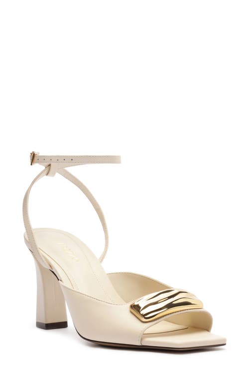 Arezzo Greer Ankle Strap Sandal In White