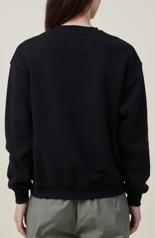 Cotton On Classic Fleece Crew Sweatshirt In Black
