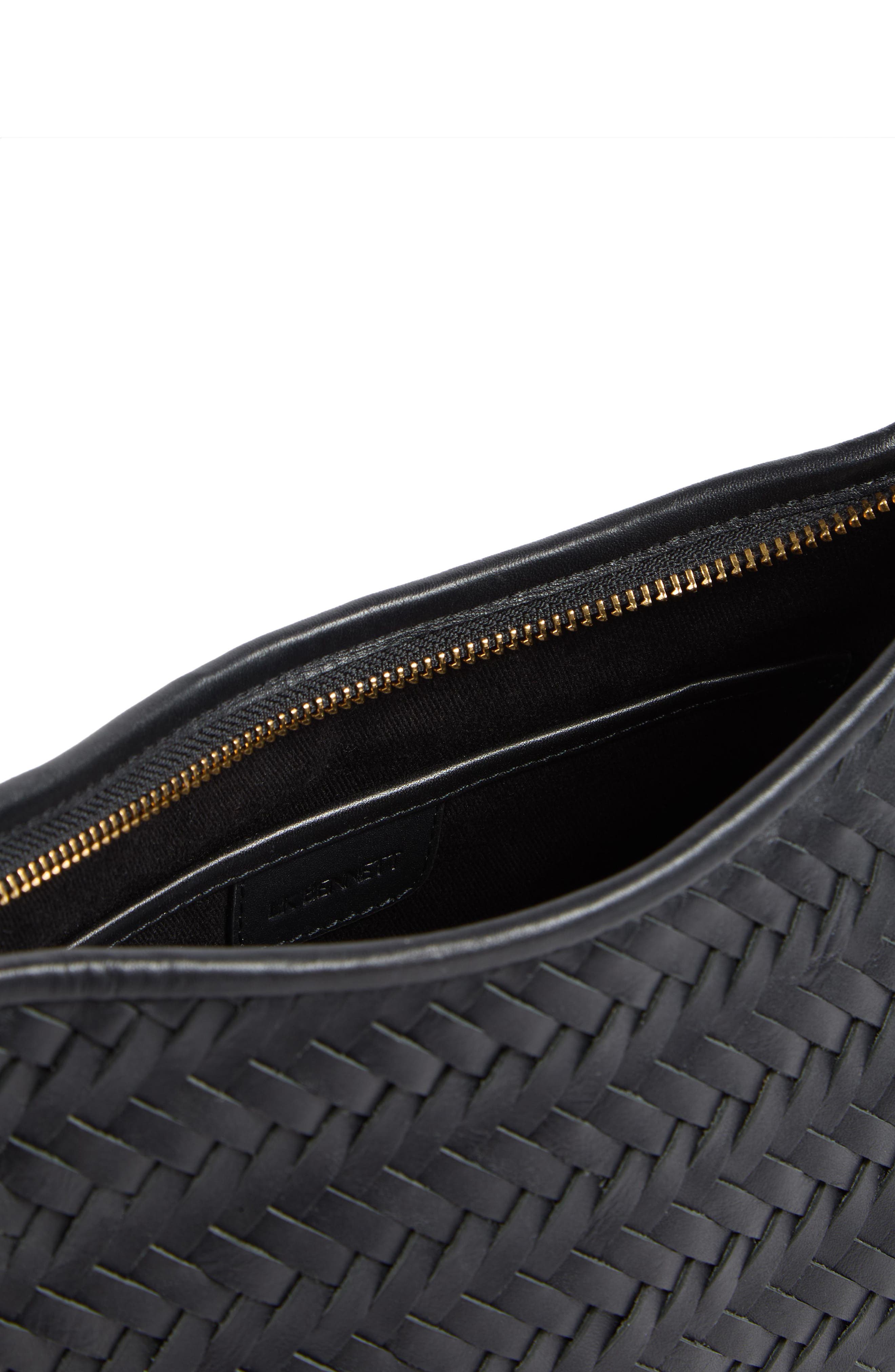 LK Bennett Harley Weave Crossbody Bag, Alternate, color, Black