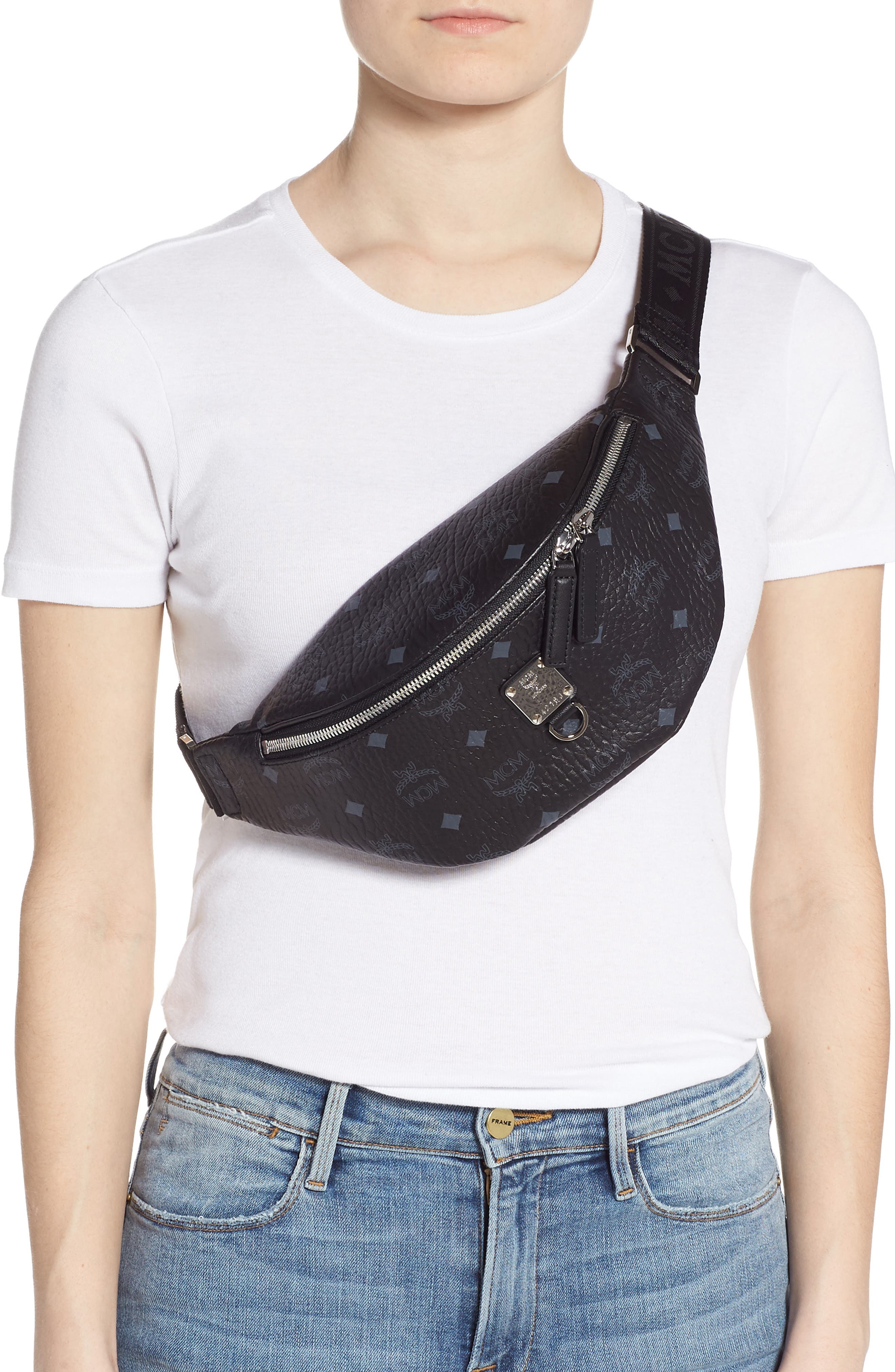 MCM Fursten Visetos Small Belt Bag, Alternate, color, 