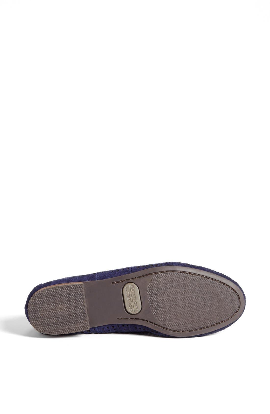Adam Tucker Me Too 'Harvard' Leather Flat, Alternate, color, INK SUEDE