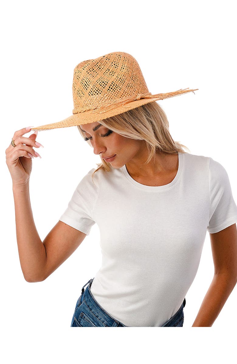 MARCUS ADLER Wide Brim Straw Cowboy Hat, Main, color, 