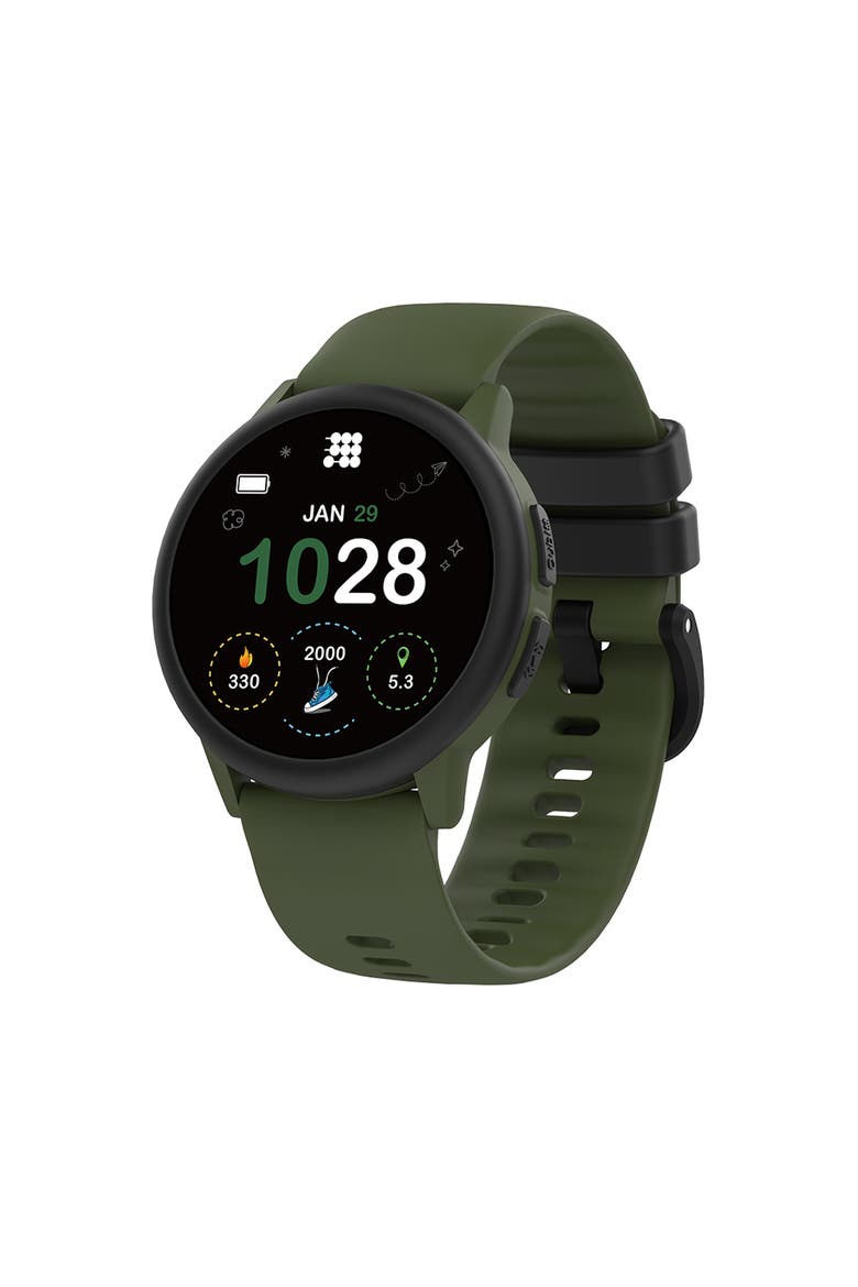 Smart Watch Hero with 1.27-inch IPS Display, Heart Rate and SpO2 Monitoring, Sleep Tracking, 10 Sports Modes, and Educational Games, Alternate, color, Green