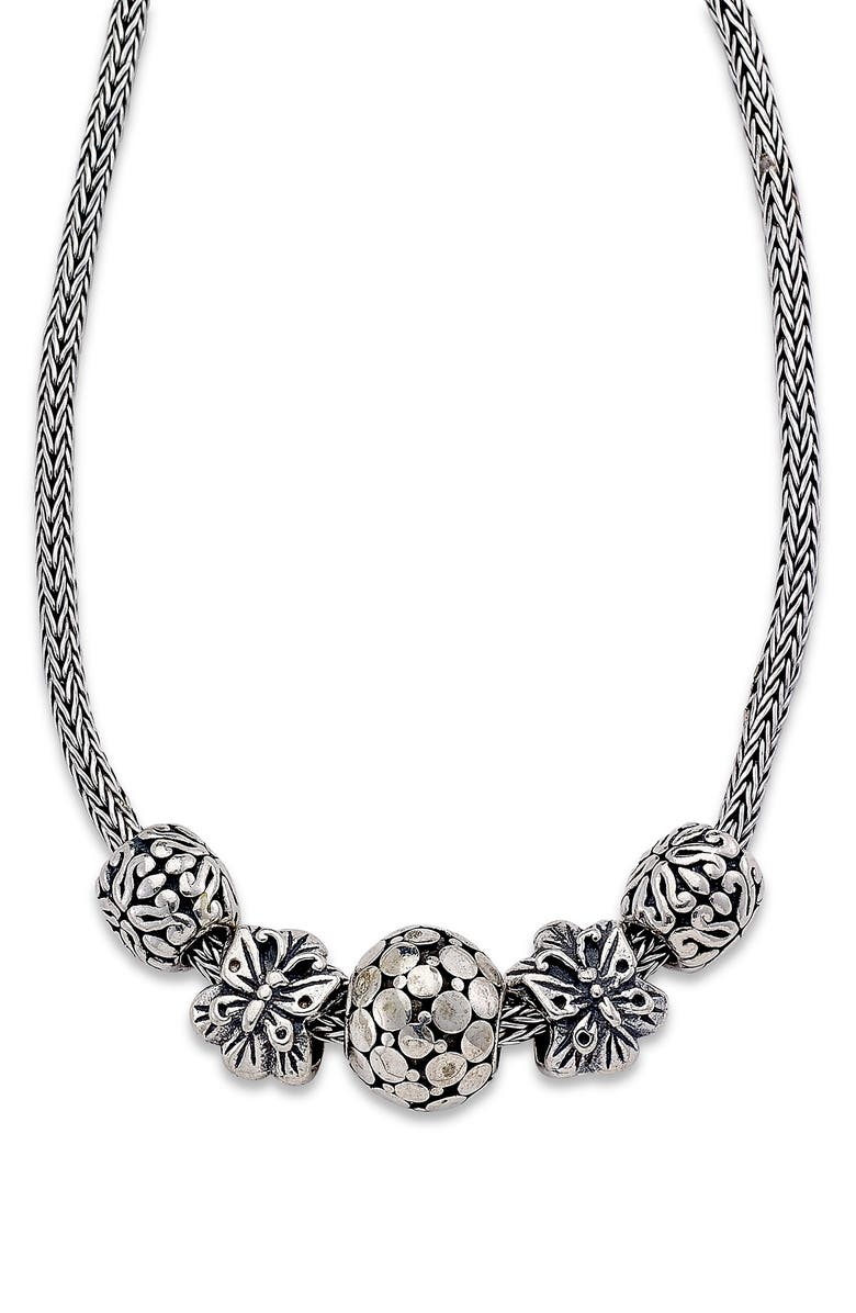 SAMUEL B. Sterling Silver Charm Bead Necklace, Alternate, color, 