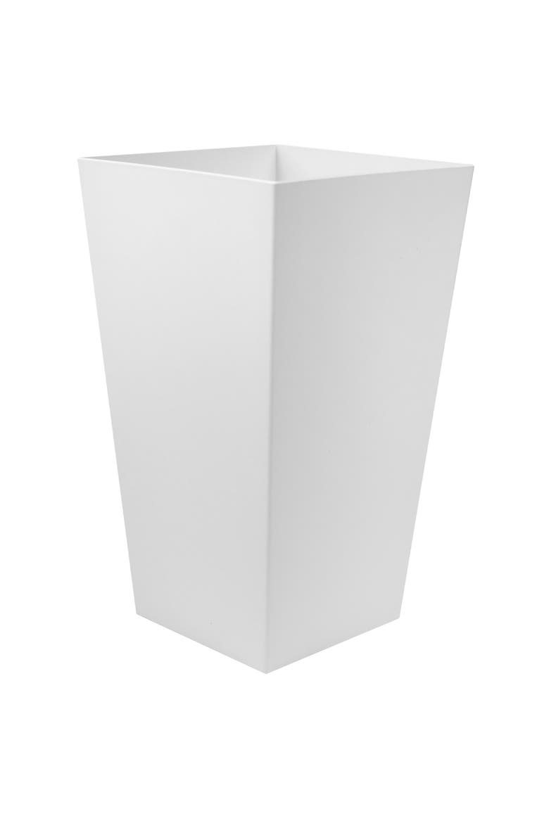 20 Inch Finley Tall Tapered Square Planter, Casper White, Main, color, White
