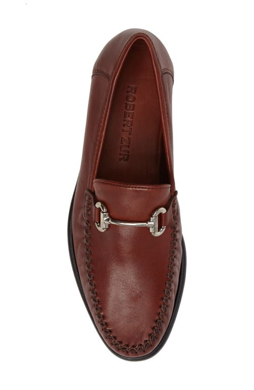 Robert Zur Elton Bit Loafer In Dark Luggage Leather