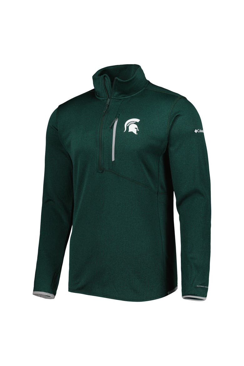 Men's Columbia Green Michigan State Spartans Park View Omni-Wick Half-Zip Top, Alternate, color, Green