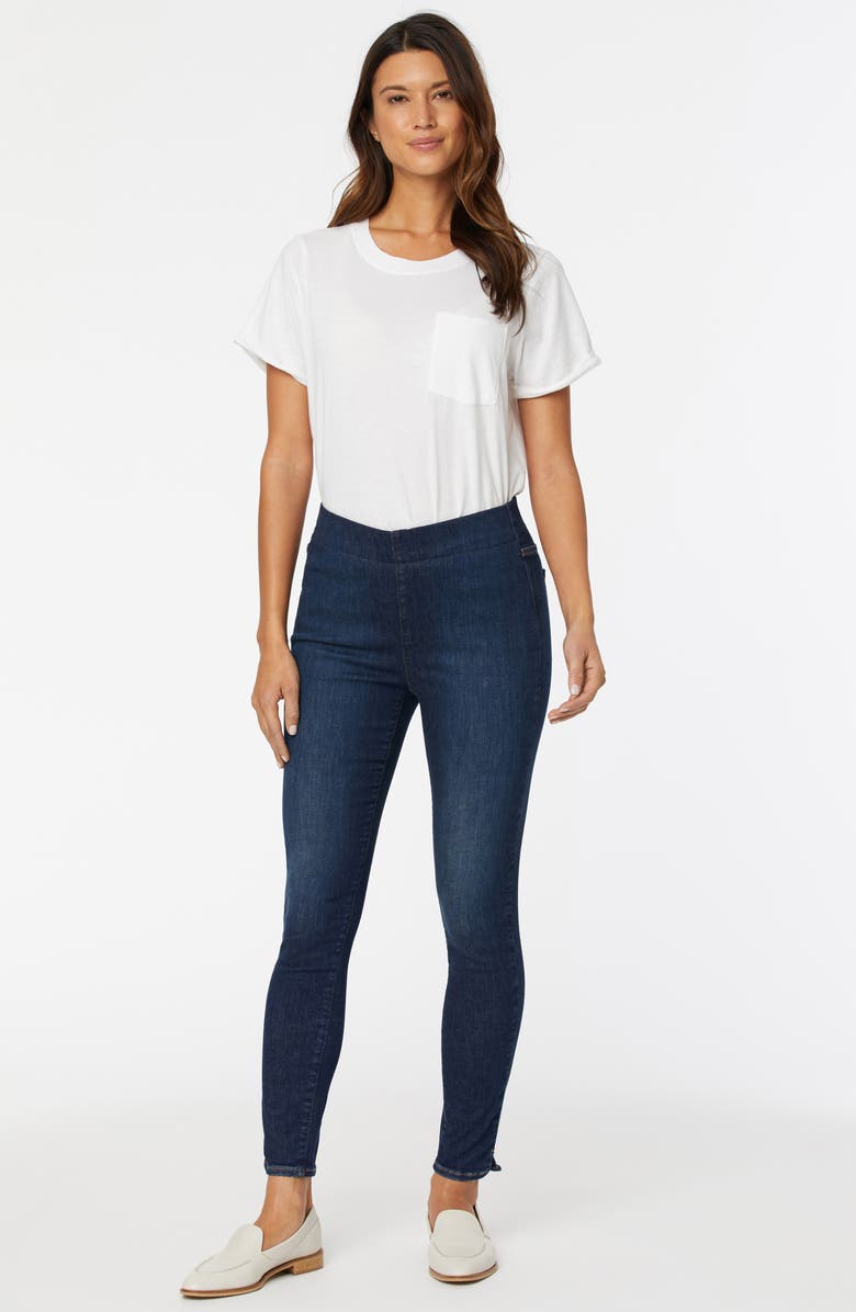 NYDJ High Waist Side Slit Pull-On Ankle Skinny Jeans, Alternate, color,