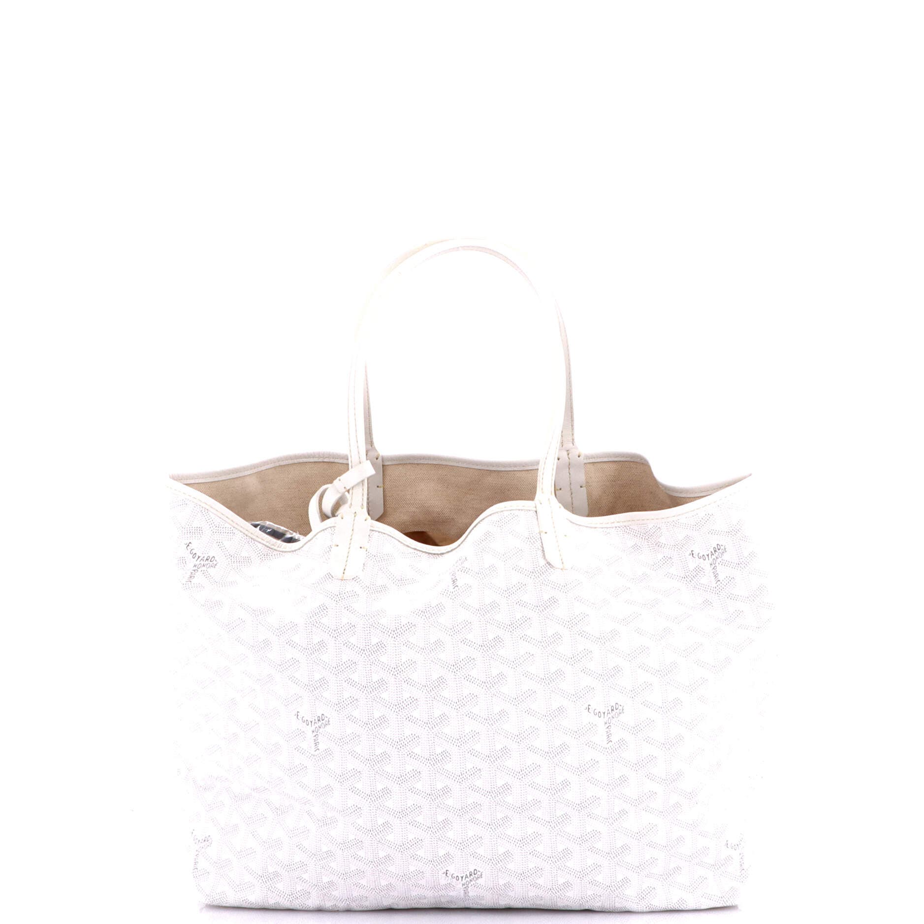 Pre-Owned Goyard Saint Louis Tote Coated Canvas PM, Alternate, color, White