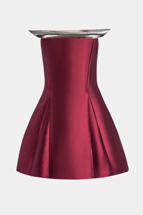 Two Tone Sculpted Mini Dress