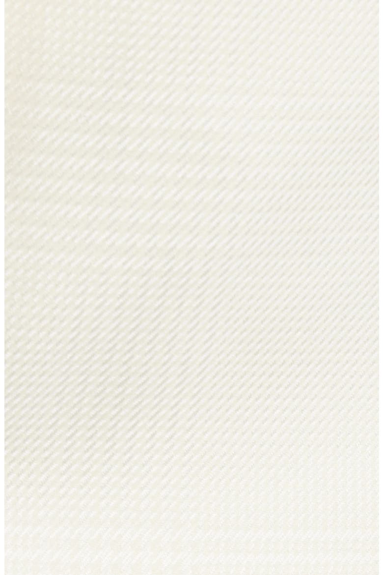 Ivory Plaid Jacquard Wool & Silk Peak Lapel Dinner Jacket, Alternate, color, OFF WHITE