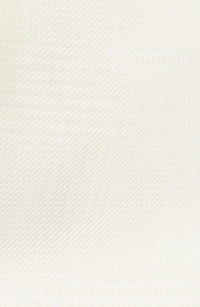 Heritage Gold Ivory Plaid Jacquard Wool & Silk Peak Lapel Dinner Jacket, Alternate, color, Off White