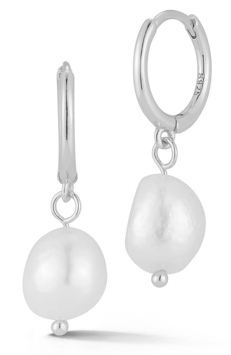 GLAZE JEWELRY Cultured Freshwater Pearl Drop Earrings, Main, color, 