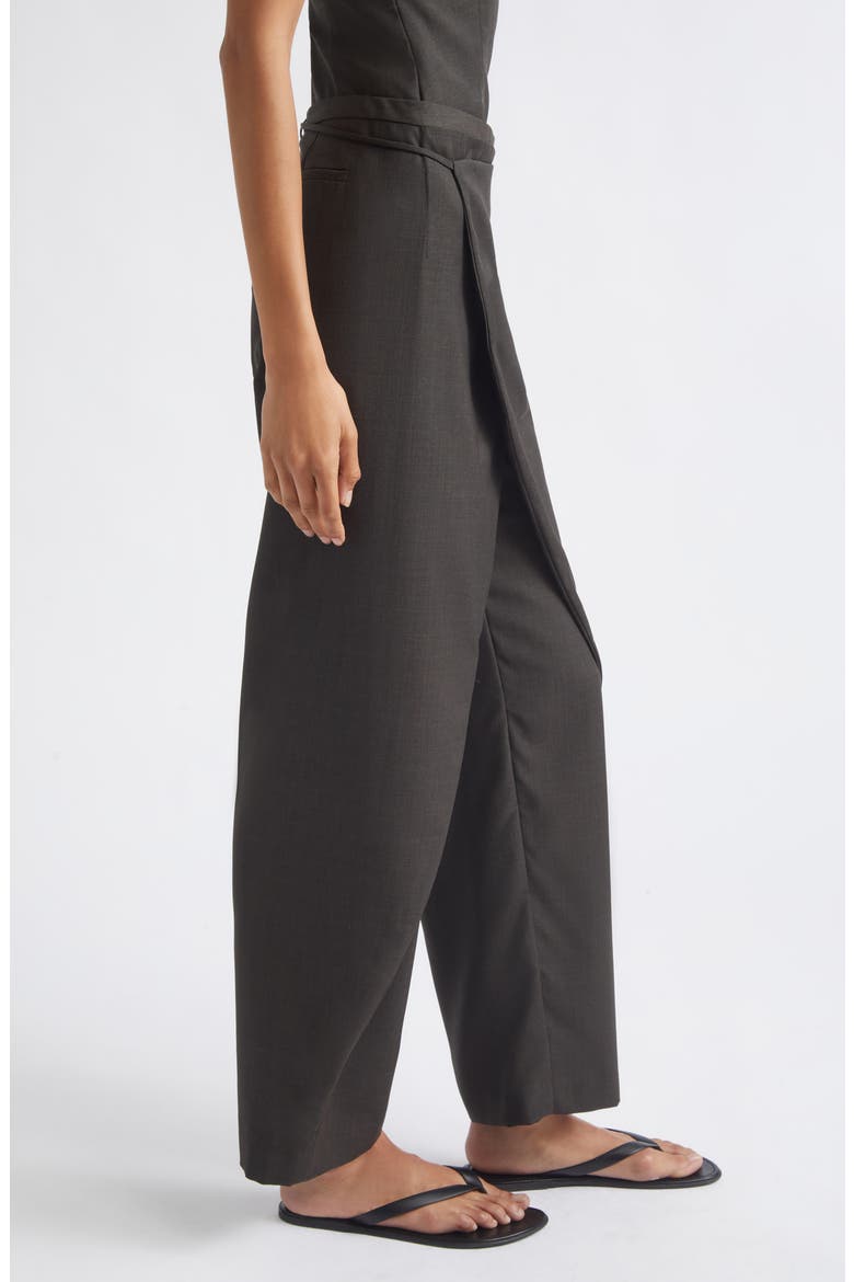 Wrap Rouleau Wool Blend Pants, Alternate, color, UMBER