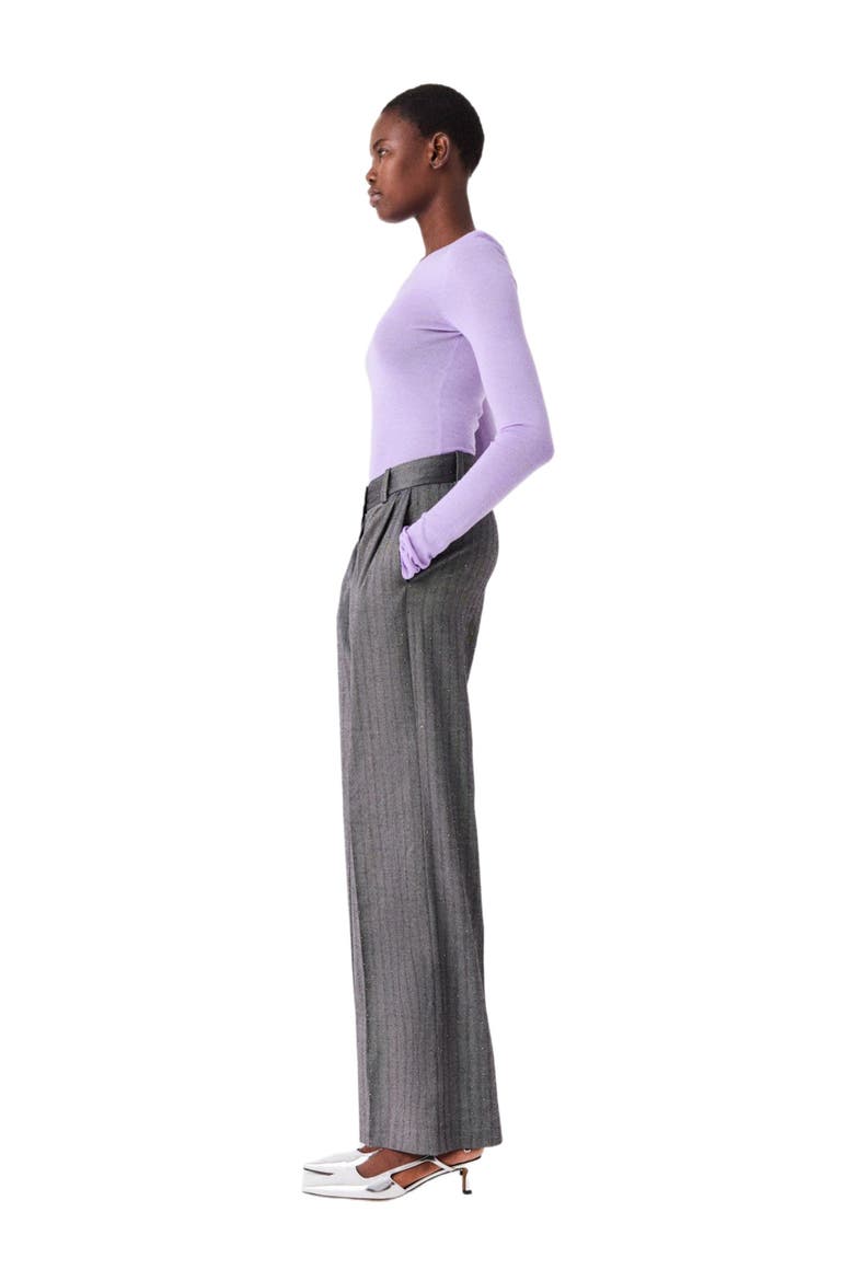 Second-skin round neck sweater, Alternate, color, Parma violet