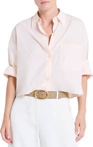 TWP Next Ex Crop Cotton Button-Up Shirt