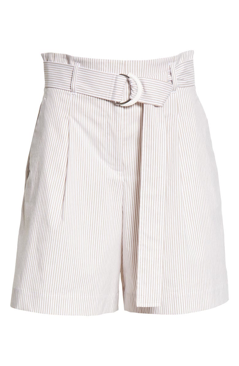 Lafayette 148 New York Degraw Stripe Pleated Shorts, Alternate, color, 