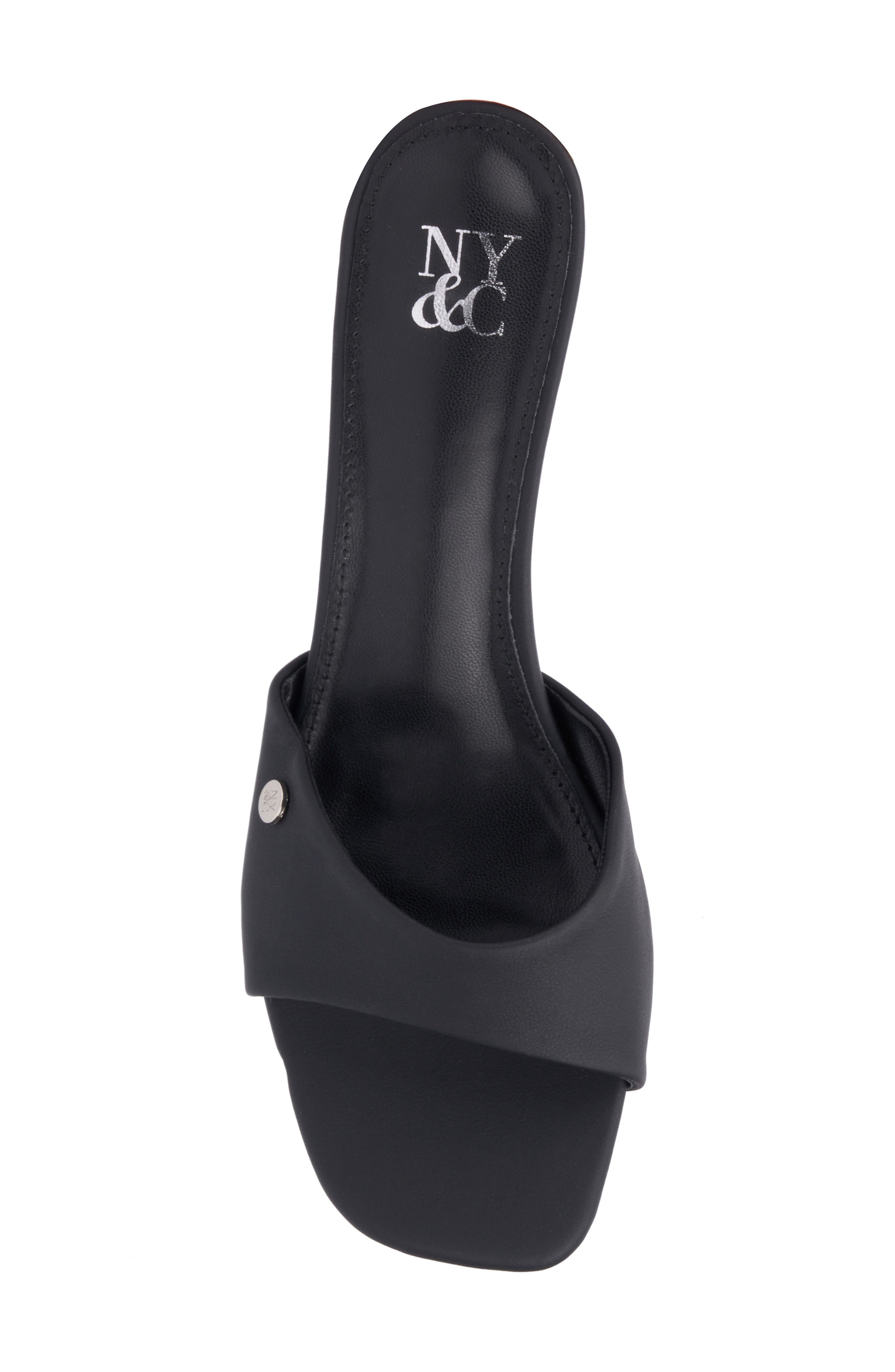 NEW YORK AND COMPANY Gaia Kitten Heel Sandal, Alternate, color, Black