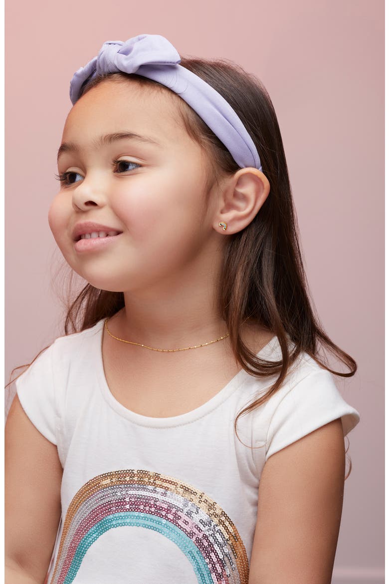 Kids' 14K Gold Rainbow Stud Earrings (Nordstrom Exclusive), Alternate, color, 14K YELLOW GOLD