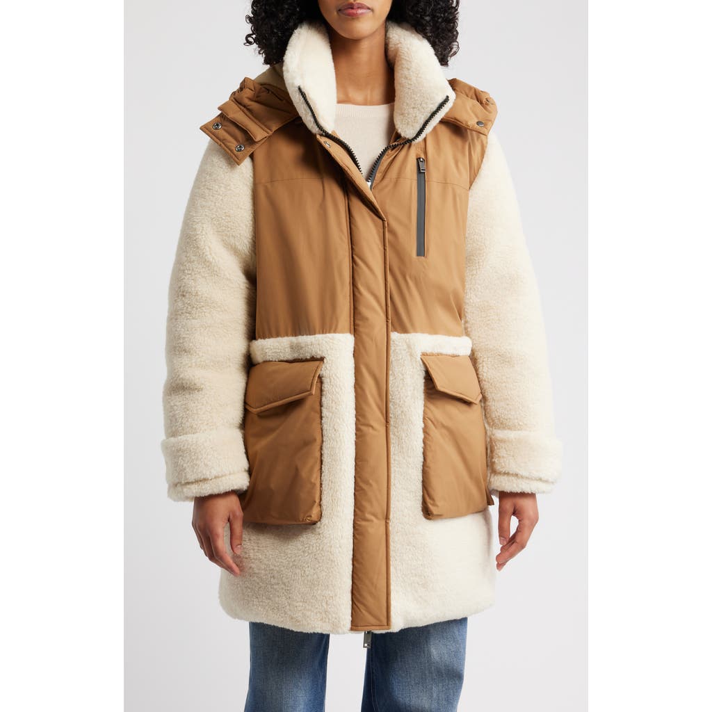 Ugg(r) Kaysin Fleece Trim Down Parka In Brown
