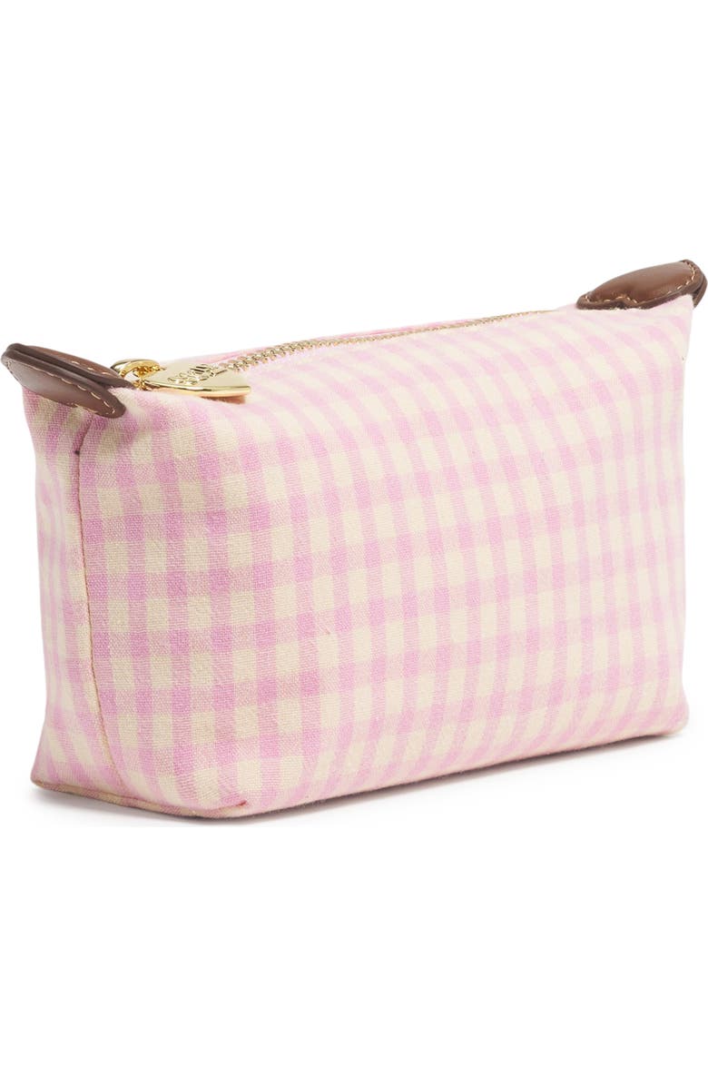 Stoney Clover Lane x Liberty Gingham Print Cotton Canvas Pouchette, Alternate, color, Rose Gingham