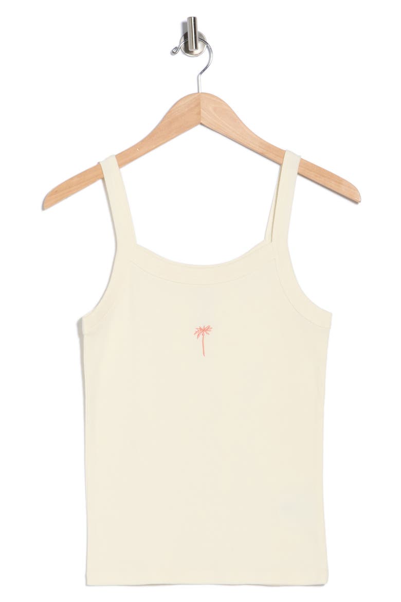 Tropic Palm Cotton Rib Tank, Alternate, color, NATURAL