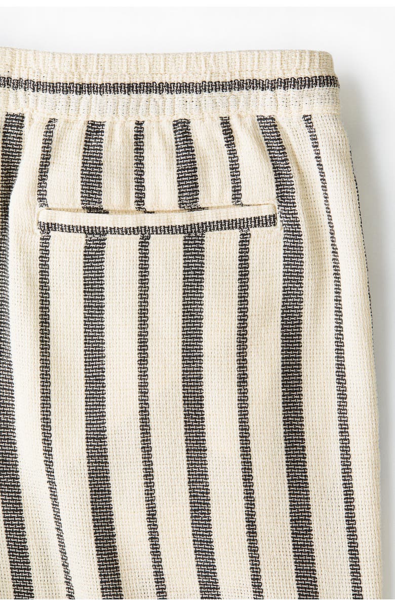 H&M Regular Fit Shorts, Alternate, color, Black/Striped