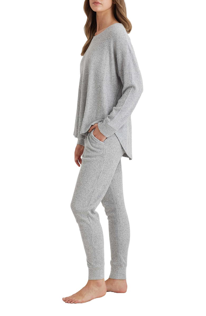 Papinelle Supersoft Waffle Knit Pajamas, Alternate, color, Grey