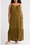 Ruffle Hem Gauze Maxi Slipdress