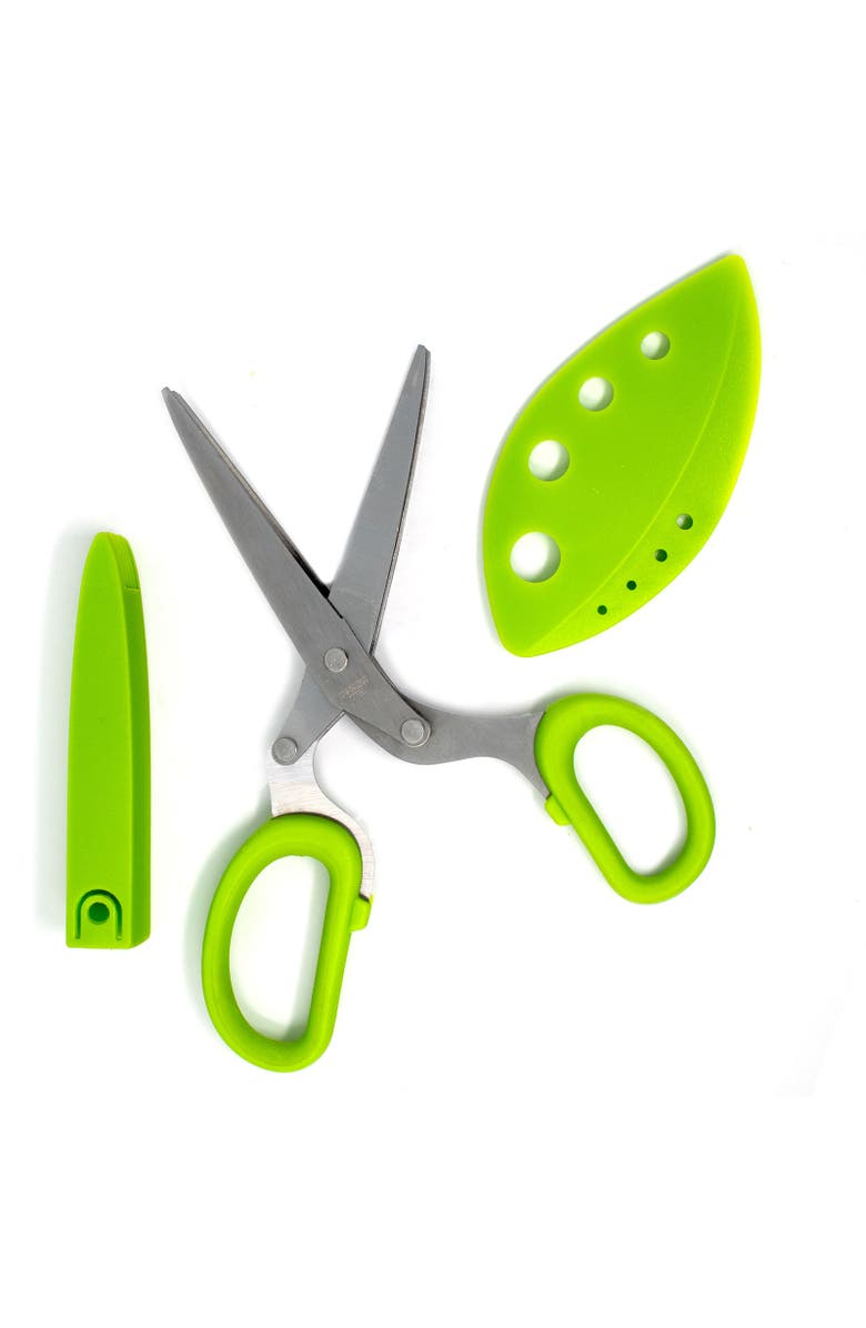Norpro Multi Blade Herb Shears with Storage Sheath, Alternate, color, Green